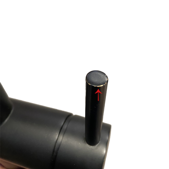 Fixed L-shaped tap in pure