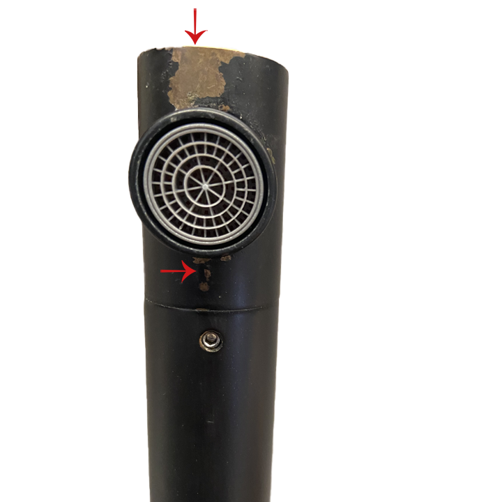 Fixed L-shaped tap in pure