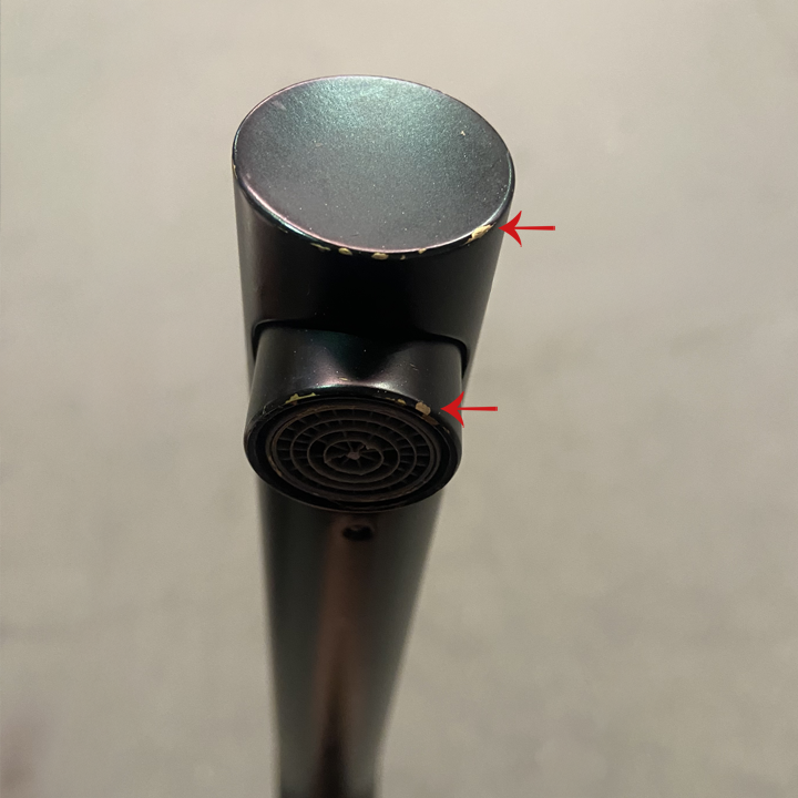 Fixed L-shaped tap in pure