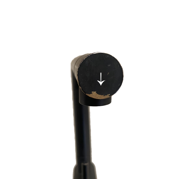 Fixed L-shaped tap in pure