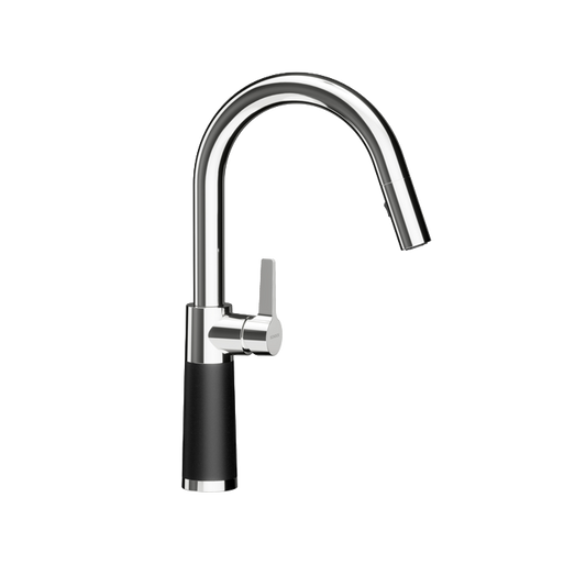 Fixed J-shaped stainless steel tap