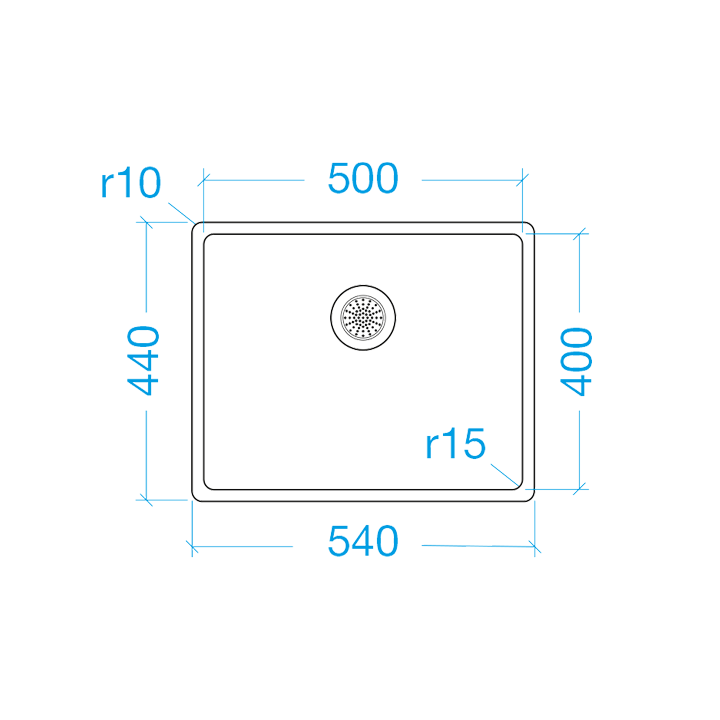 50x40 U/F Sink