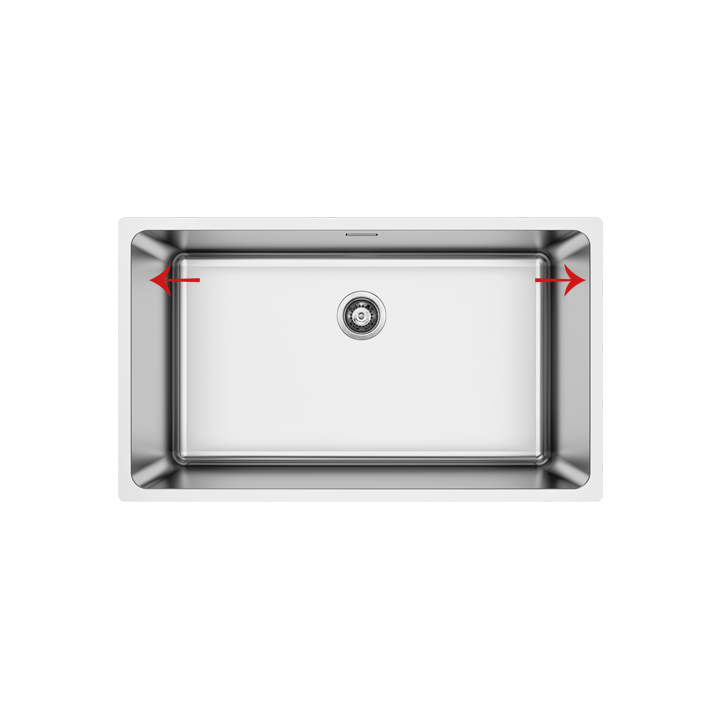 71x40 cm stainless steel sink