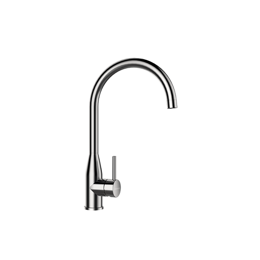 Fixed J-shaped stainless steel tap