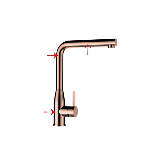 pull-out L-shaped tap in COPPER