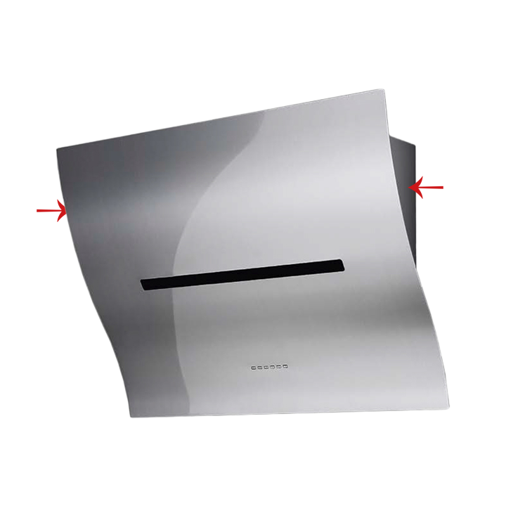 CHAMINÉ DE PAREDE FRASA MENSA 80 CM inox
