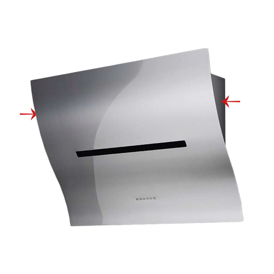 CHAMINÉ DE PAREDE FRASA MENSA 80 CM inox