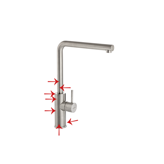 pull-out L-shaped tap in COPPER