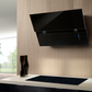 Chaminé de Parede FRASA ADMIRAL 80 cm vidro preto