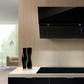 Chaminé de Parede FRASA ADMIRAL 80 cm vidro preto